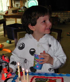 Alexander, at his fourth birthday party